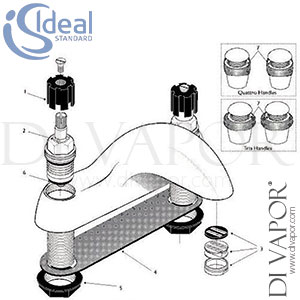 Ideal Standard Waterways Bath Filler Tap Spare Parts - IDL DV 310